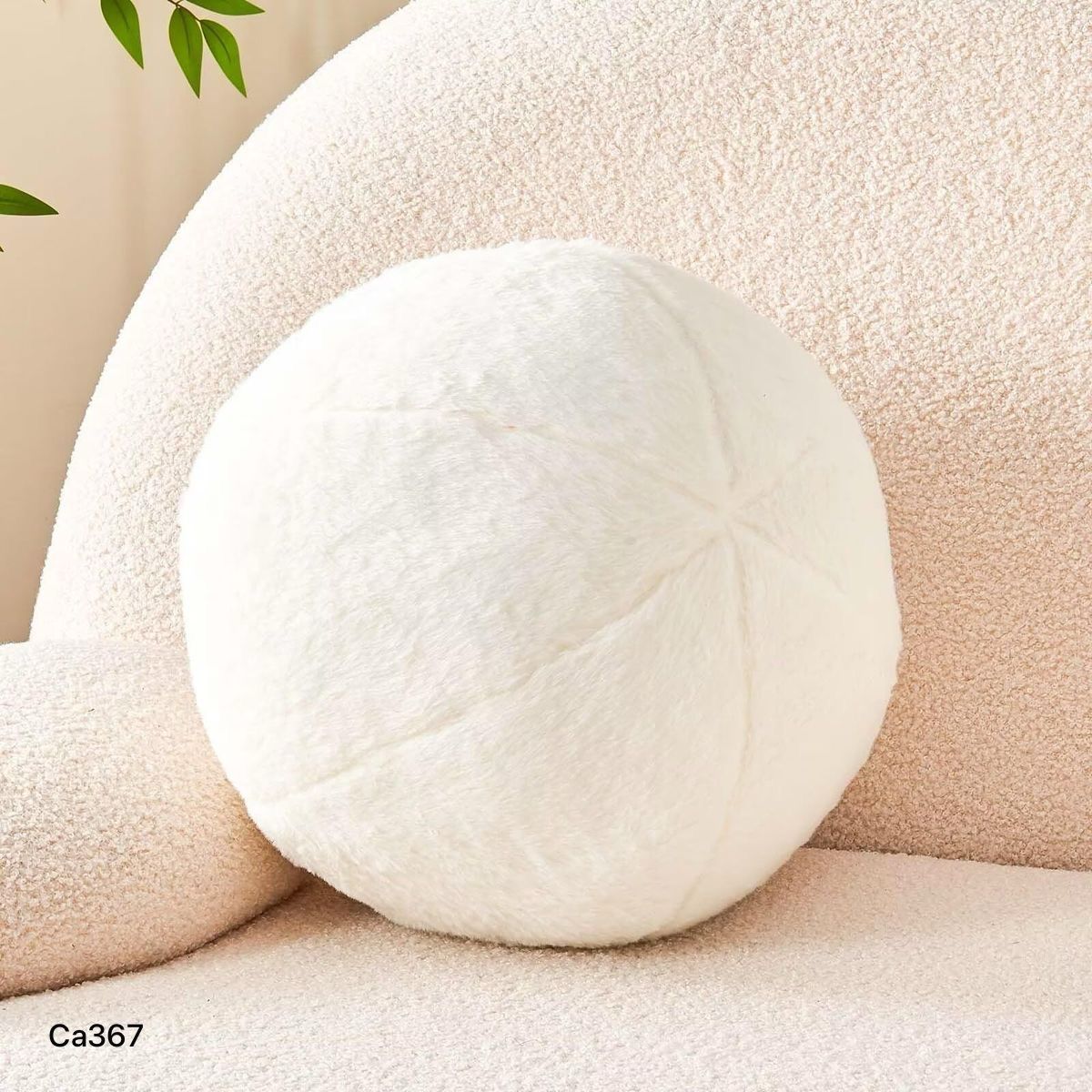 Cojin de bola blanco 30cm* 30cm